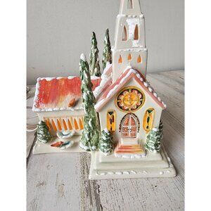 Vintage Walter brockmann revised steeple Church musical house chapel Xmas‎